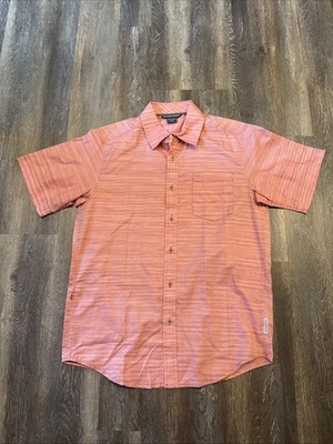 Exofficio Men’s Size Medium Button Up Short Sleeve Shirt Side Zip Pocket - Image 1 of 4