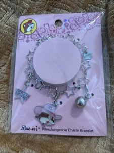 Pulsera de Metal Buc-ee’s Charm en Tono Plateado Color Estrellas Vaquero Disco Bola Nueva con Etiquetas - Imagen 1 de 6