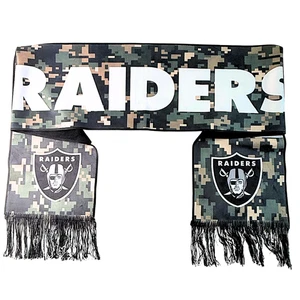 NFL Las Vegas Oakland RAIDERS Printed Team Logo Scarf TerryTown Fan Wear New - Picture 1 of 6