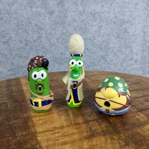 Lote de 3 figuras de la película Veggie Tales Jonah 2002 Big Idea Blue Box Toys Larry Lunt - Imagen 1 de 8