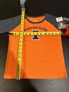 Illinois Fighting Illini Colosseum Toddler Long Sleeve Raglan T-Shirt Size 5T - Picture 1 of 4