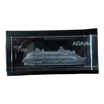 AIDAvita Mega Kreuzfahrtschiff Schiffsmodell Modell Glasblock AIDA VITA - Bild 1 von 2