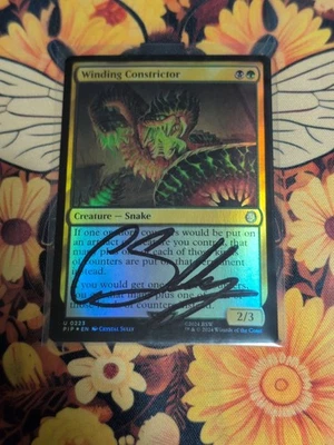 1x Signed(Black) Foil Winding Constrictor Magic The Gathering Staple - Image 1 of 2