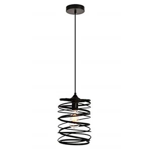 Living District Hopper Collection Pendant D7.9 H11.8 Lt:1 Black Finish - Picture 1 of 1