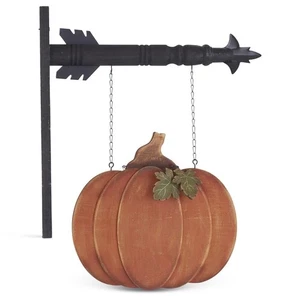 Cadenas de decoración de letrero de Halloween de repuesto de flecha de calabaza naranja 11" - Imagen 1 de 1