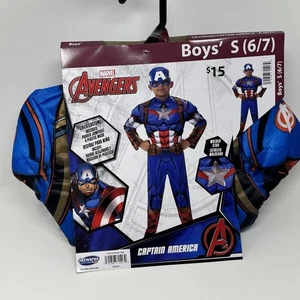 Marvel Avengers CAPTAIN AMERICA Costume Jazwares Boys Youth Size Small 6-7 NEW - Picture 1 of 7