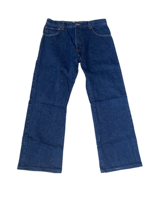 Jeans Levis 517 Hombre Corte Bota Azul Lavado Oscuro Denim Algodón 35x30 Dobladillo Pierna 28" Foto 1 de 4