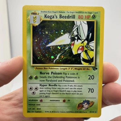 Pokémon TCG Koga's Beedrill 9/132 Gym Challenge Holo Rare Card Vintage - Image 1 of 4