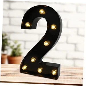 LED Marquee Numbers, Number Led Light Up Numbers for Party, Small Light Up 2 - Picture 1 of 8