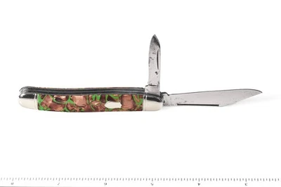 Зеленый и коричневый 2 bladded Imperial карманный нож, винтажный, восстановлен - Изображение 1 из 4