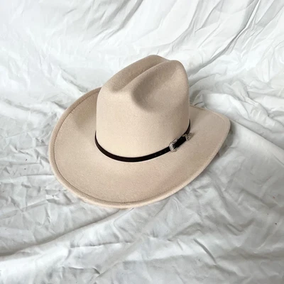 Sombrero de Vaquero Occidental De Colección para Hombre Caballero Dama Jazz Vaquera con Cuero Wi - Imagen 1 de 4