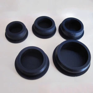 Black Silicone Rubber Blanking End Caps Tube Inserts Plug Hole Bung 15.5-201.5mm - Picture 1 of 6