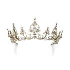 Bella Epoque Vintage Style stimulated diamond Bridal  Tiara crown in 925 silver