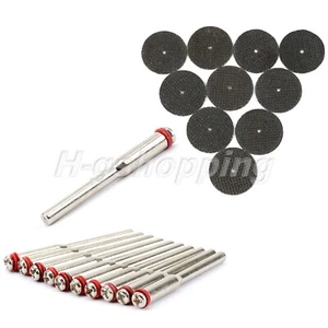 10Pcs 32mm Resin Fiber Cut Off Wheel Sanding Discs & 2.35mm Mandrel Rotary Tool - Picture 1 of 9