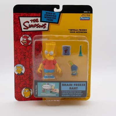 Figura interactiva Los Simpson Mundo de Springfield Brain Freeze Bart nueva Foto 1 de 4