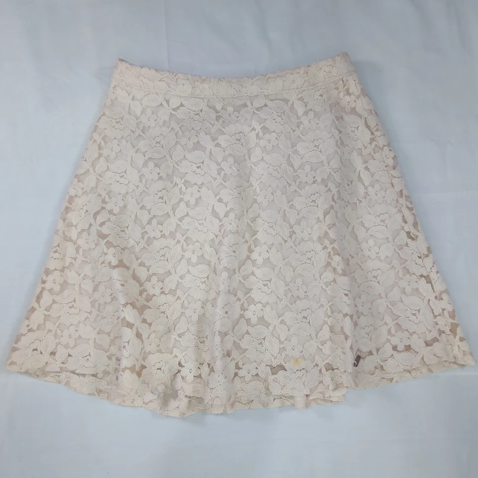 Holister Sz Small Tulle Lace Skirt Lined Elastic Waist Pull On - Image 1 of 4