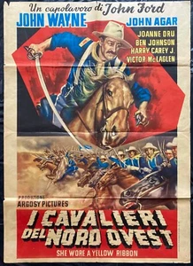 She Wore a Yellow Ribbon ORIGINAL Italian 2 Fogli Movie Poster John Wayne Ford - Picture 1 of 9