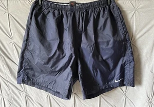 Vintage Nike Swim Trunks Navy Blue 90’s Mens XL 32” Waist 8” Inseam - Picture 1 of 6