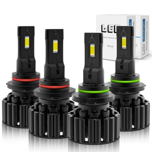 For Chevy C3500 1990-2001 LED Headlights High Low Beam Lights Bulbs 6000K 4pcs - Picture 1 of 13