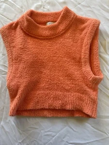 Urban Outfitter's Damen Fuzzy Croptop Pullover - Größe S-P - orange - gebraucht - Bild 1 von 6