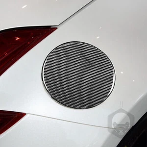 1x Real Carbon Fiber Car Fuel Gas Tank Cap Cover Trim For Nissan 370Z 2009-2021 - Picture 1 of 6