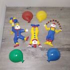 Plaques murales vintage Burwood Products Co clowns & ballons pépinière suspendue enfants