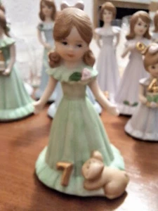 3 Stck. Geburtstagsmädchen, Porzellan, ENESCO 1987, von 7-9 Jahre - Bild 1 von 3