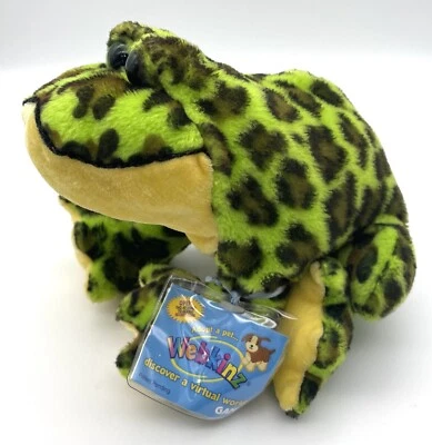 Ganz Webkinz “Bullfrog” HM114 the Green Spotted Frog w/ SEALED CODE Plush Toy - Image 1 of 4