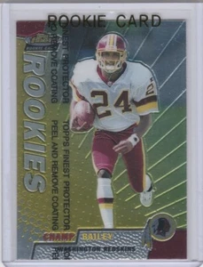 TARJETA DE NOVATO CHAMP BAILEY 1999 Topps Finest RC Fútbol Pieles Rojas BRONCOS HOFer! - Imagen 1 de 2