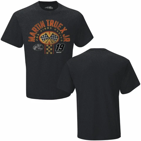 2020 MARTIN TRUEX JR #19 BASS PRO SHOPS PIT STOP HEATHER BLACK TEE SHIRT H4319 Cover