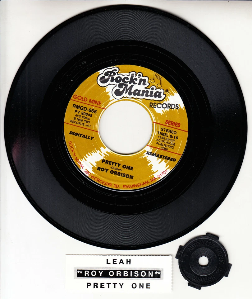 ROY ORBISON  Pretty One & Leah 7" 45 rpm vinyl record NEW + juke box title strip - Image 1 of 1