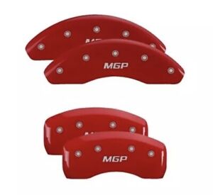 For Mazda 3 14-18 MGP Gloss Red Caliper Covers w MGP Engraving Full Kit, 4 pcs