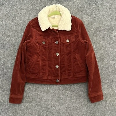 Jaqueta de veludo forrada Sherpa Cat & Jack meninas tamanho 6/6X marrom casaco de inverno - Imagem 1 de 4