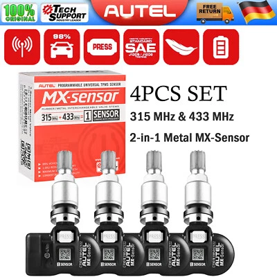 4 Stück Autel MX-Sensor 315 & 433 MHz Reifendruck Sensor TPMS RDKS Pr0gramming  - Bild 1 von 4