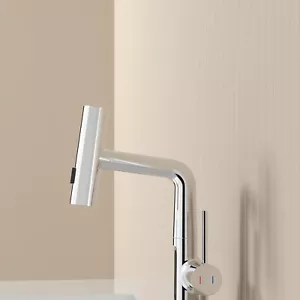 EXSSRACH rubinetto lavandino bagno cascata rubinetto bagno con spruzzatore estraibile... - Foto 1 di 9