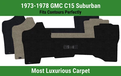 Alfombra de primera fila Lloyd Luxe para '73-78 GMC C15 Suburban con logotipo GMC 1 negro Foto 1 de 4