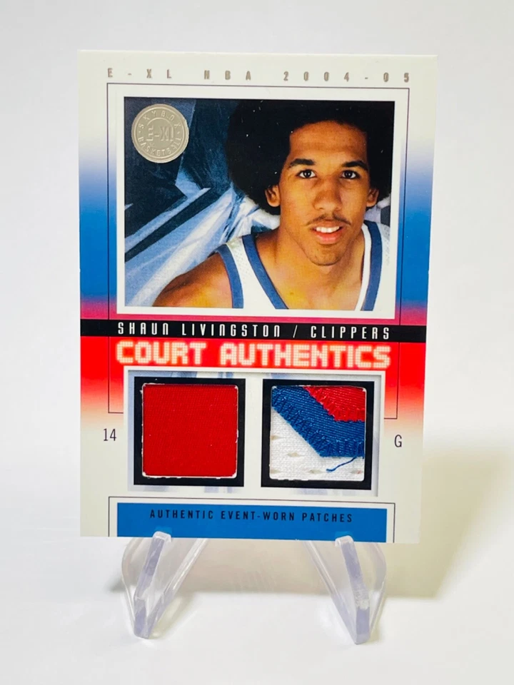 SHAUN LIVINGSTON 2004-05 Skybox E-XL RC Rookie DUAL PATCH #'d/22 Clippers - Image 1 of 2