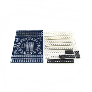 DIY Kits CD4017 NE555 Rotating LED SMD Welding skills training training board - Afbeelding 1 van 6