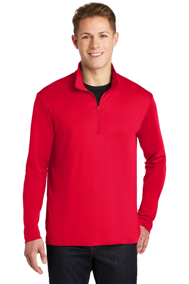Pullover Sport-Tek ST357 Para Hombres Manga Larga Dri-Fit PosiCharge Competidor 1/4 Cremallera Foto 1 de 3