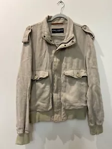 DOLCE & GABBANA D&G 2000s Y2K KHAKI UTILITY LINEN JACKET Sz 52 - Picture 1 of 7