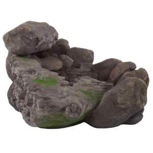 Pure Garden Outdoor Wasserbrunnen mit Stein Wasserfall 13,90"X14" Braun (1 Stück) - Bild 1 von 4