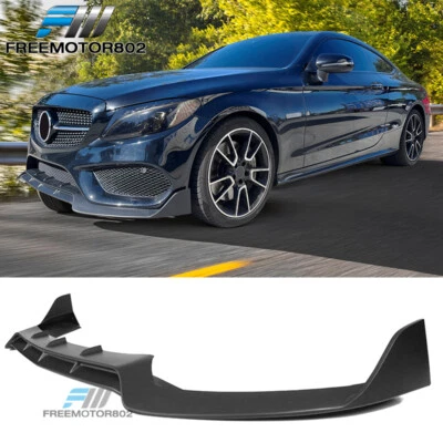 Se adapta a 15-18 Benz W205 Clase C AMG Sport B Estilo Parachoques Delantero Alerón Labial Divisor Foto 1 de 4