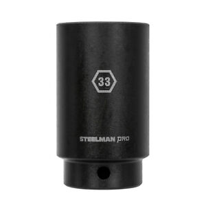 Steelman Pro 1/2-Inch Drive 33mm Deep 6-Point Impact Socket 60521