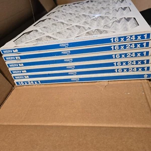 Aerostar 16x24x1 MERV 8 AC Furnace Air Filter 6-Pack - Open Box - Picture 1 of 3