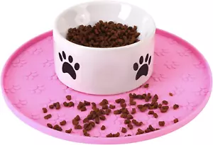 Silikon-Haustierfuttermatte - Wasserdichte Hundefutternapfmatte Katzenfuttermatte dicker Haustier - Bild 1 von 14