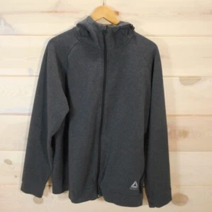 Reebok Men's Size L Full Zip Up Hoodie Sweatshirt Gray Casual Activewear - Picture 1 of 9