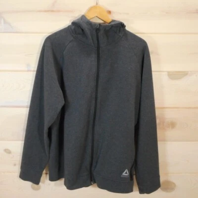 Reebok Men's Size L Full Zip Up Hoodie Sweatshirt Gray Casual Activewear - Image 1 of 4