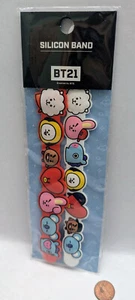 BTS BT21 Official Authentic.SILICON BAND.2 Sets.StudioEights.Line Friends.NEW - Picture 1 of 3