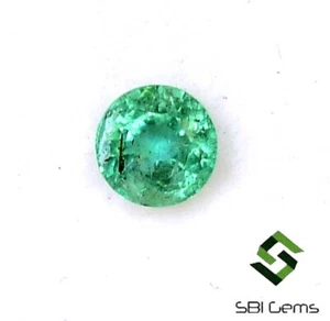 4.50 mm Natural Emerald Round Cut 0.47 CTS Untreated Loose Certified Gemstone - Picture 1 of 6