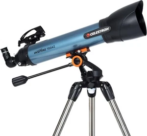 Inspire 100AZ Refractor Telescope, Battery Powered - Picture 1 of 8
